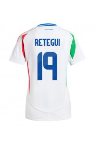 Italië Mateo Retegui #19 Voetbaltruitje Uit tenue Dames EK 2024 Korte Mouw